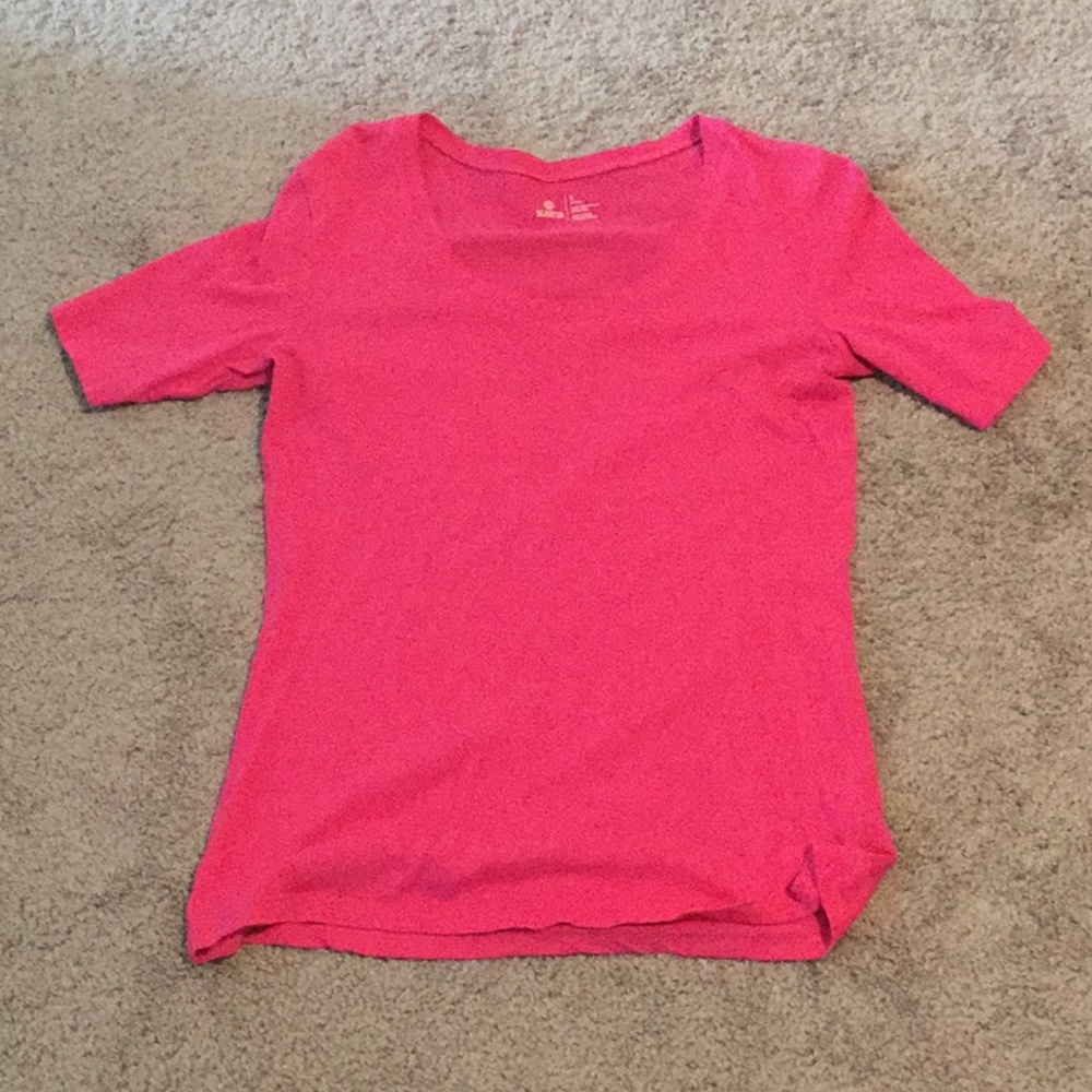 A pink shirt
